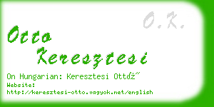 otto keresztesi business card